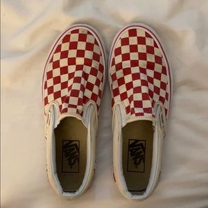 Red checkered vans